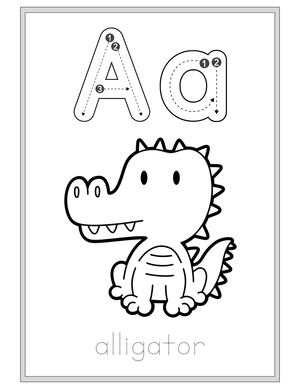 Animal Alphabet coloring book