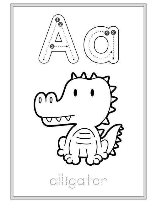 Animal Alphabet coloring book