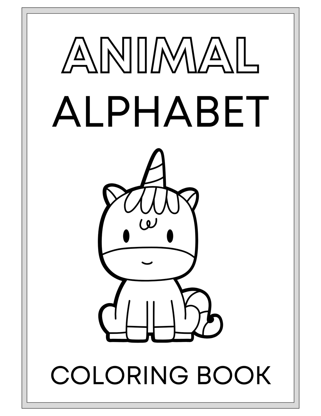 Animal Alphabet coloring book