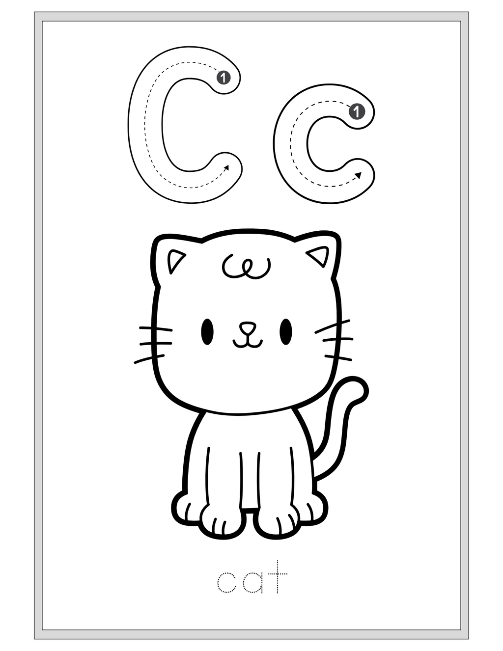 Animal Alphabet coloring book