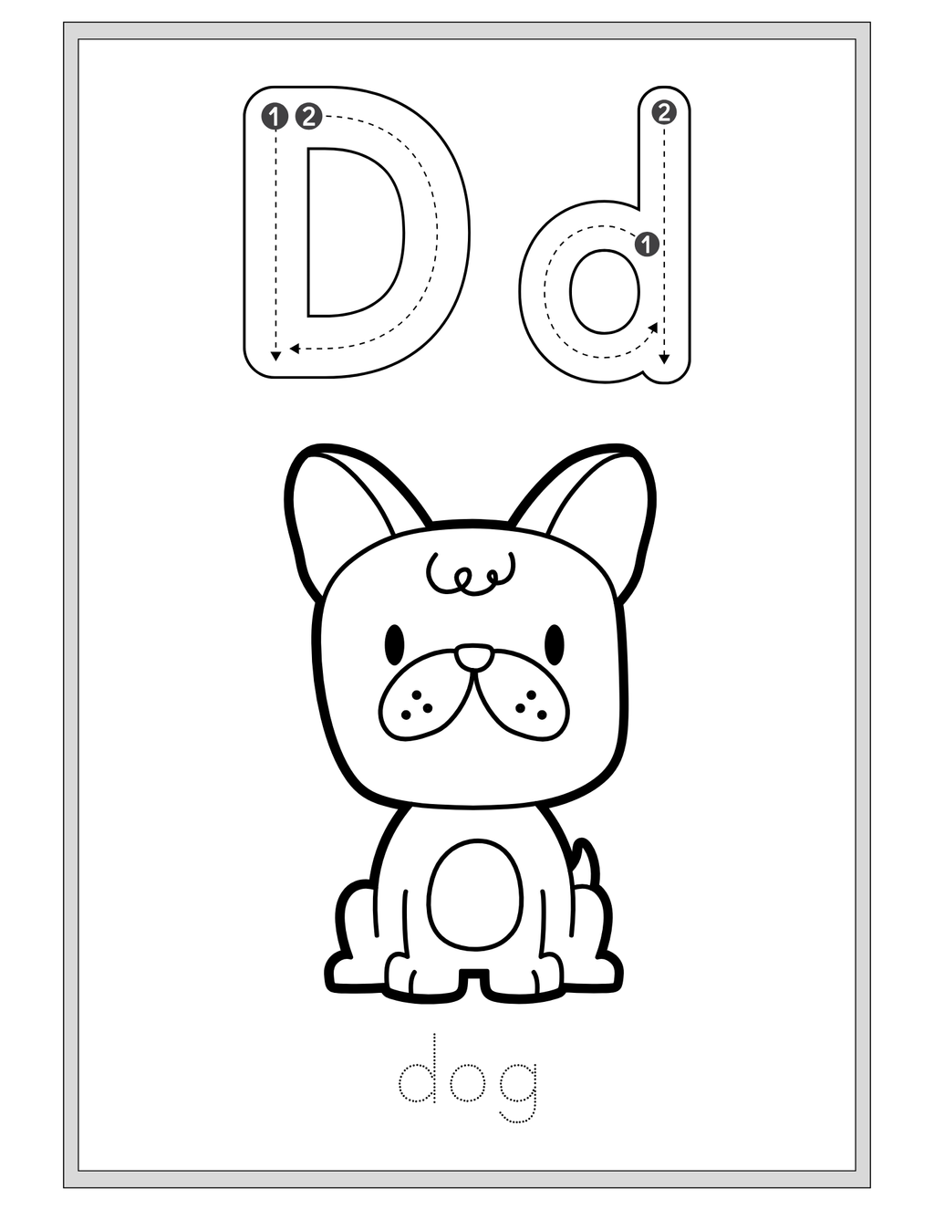 Animal Alphabet coloring book