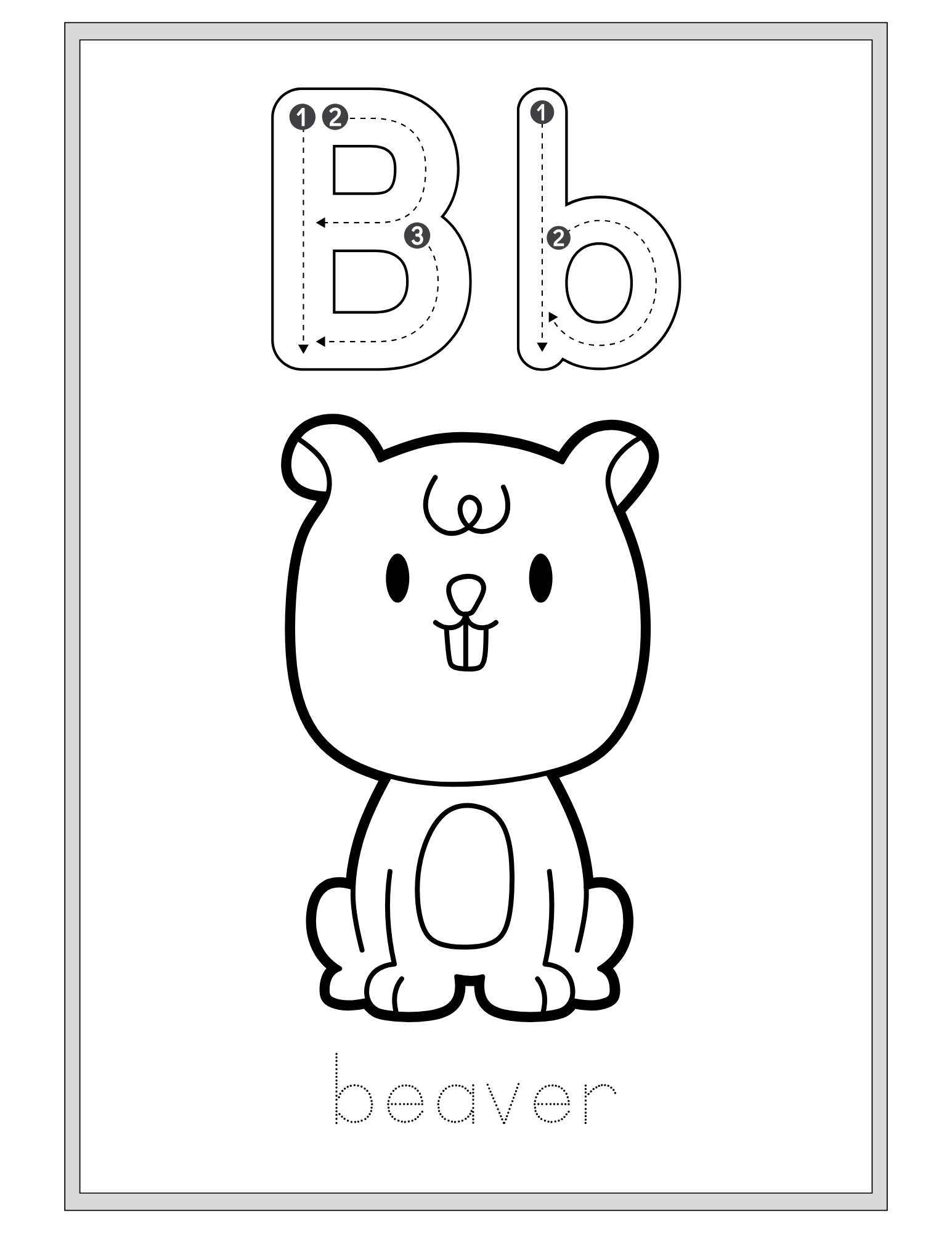 Animal Alphabet coloring book
